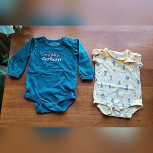 Bundle of 2 Carhartt Baby Girl Onsie's